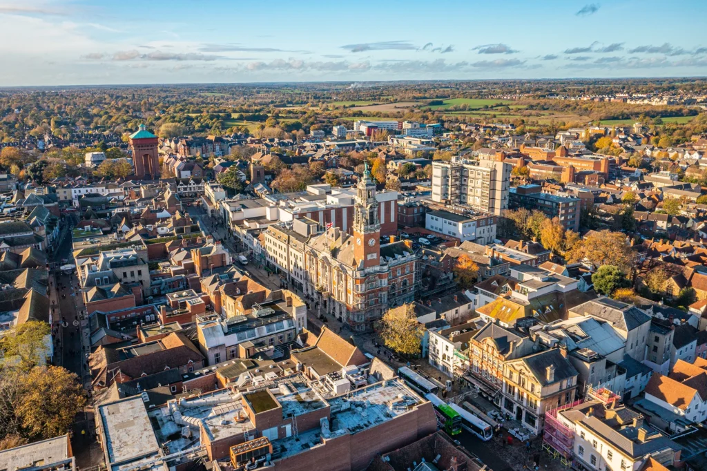 Colchester aerial view